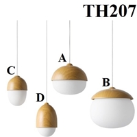 Đèn thả hạt dẻ dáng C nhỏ đèn TH207, E27 x 1, KT(mm): 160 x 270